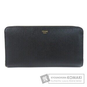 Celine Logo Zip Around Long Wallet Leather